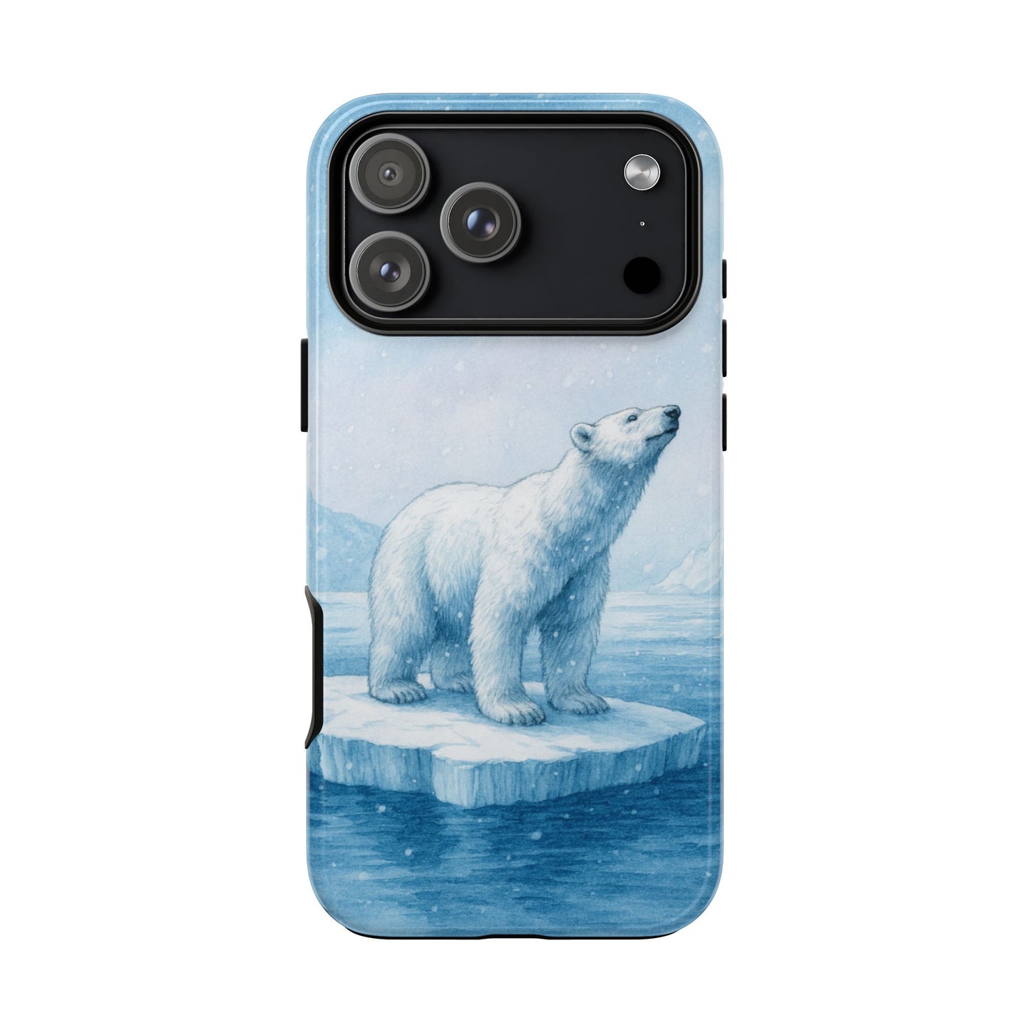 Winter Polar Bear on Arctic Ice - Tough Phone Case Wildlife Design