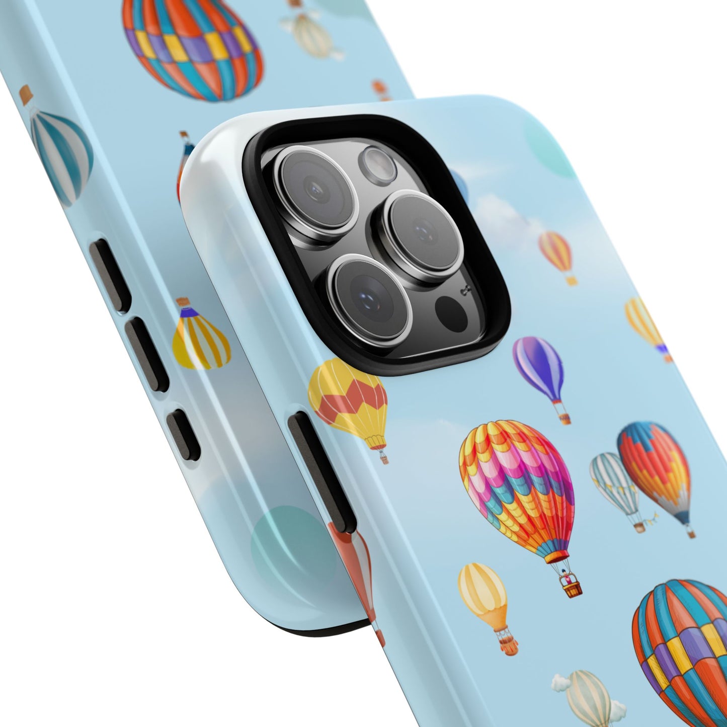 Hot Air Balloon Sky Design Tough Phone Case - Colourful Balloon Pattern Phone Cover - Mountain Sky Art Protective Case