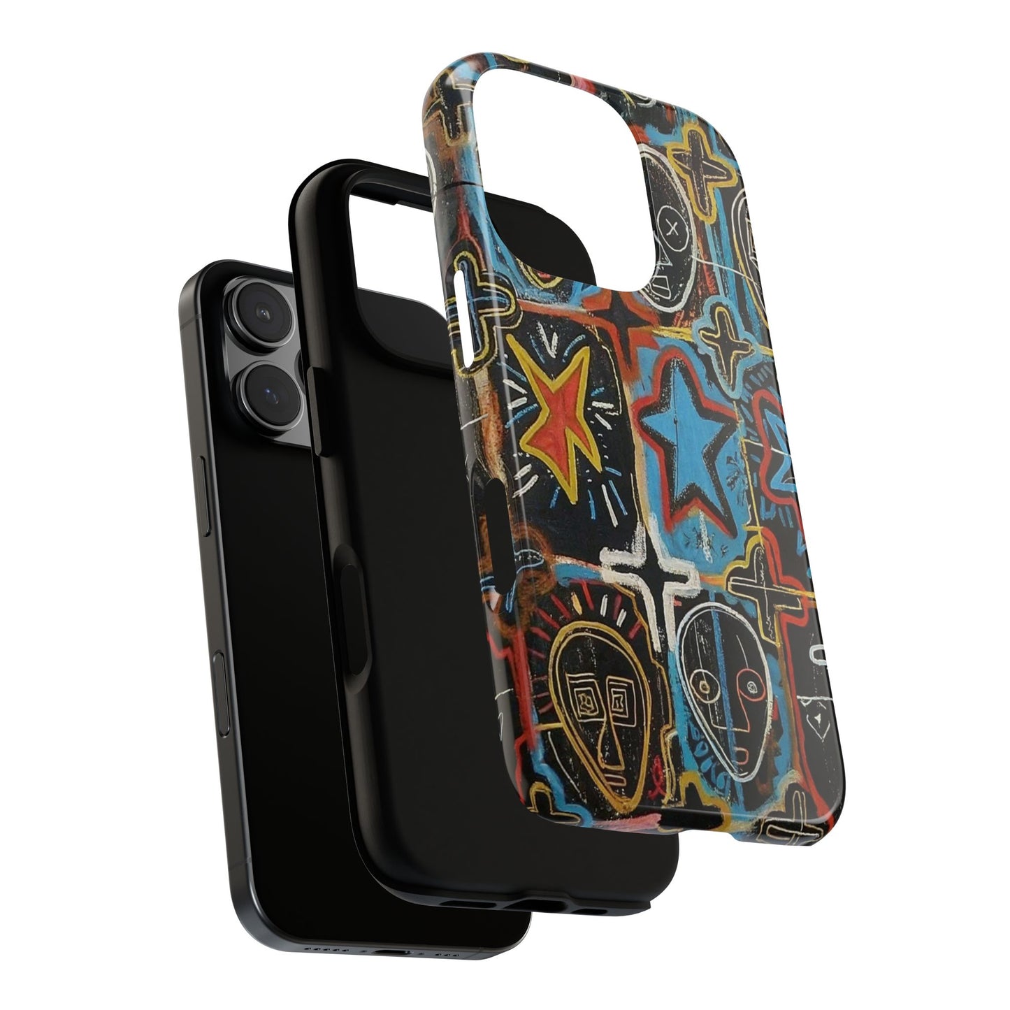 Basquiat-style Abstract Expressionism Tough Cases, Urban Graffiti Phone Case, Dark Primitive Art, Tough iPhone Cover, Edgy Abstract Samsung