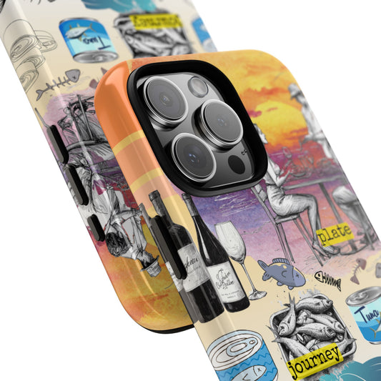 Industry Journey Plate Fishing Phone Case - Concept Seafood Art Tough Cover