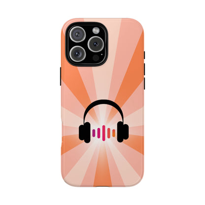 Headphones Phone Case - Music Lover Design Stylish Tough Cover