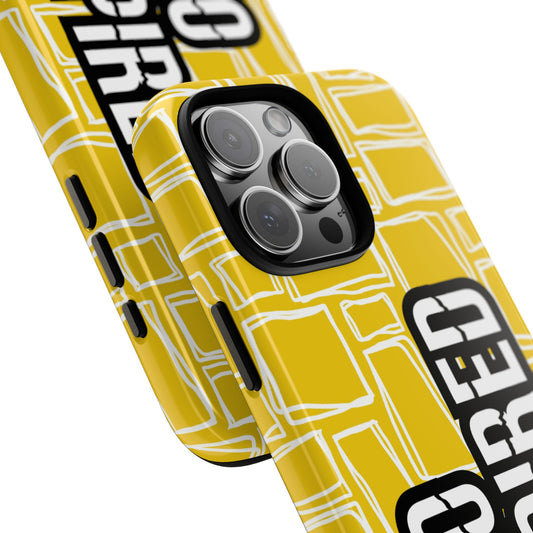 Hero Inspired Phone Case - Tough Protective Cover - Bold Typography Statement Design - Yellow Pattern
