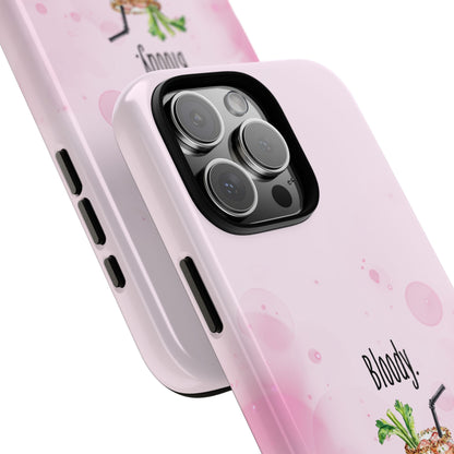 Bloody Cocktail Phone Case - Funny Drink Quote Case - Bloody Mary Inspired Design - Aesthetic Bar Gift - Tough Matte or Glossy Case