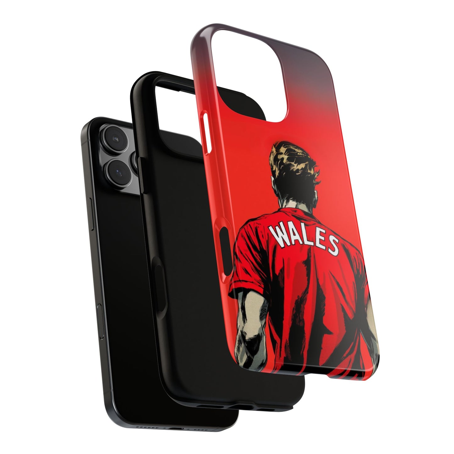 Wales Football Tough Phone Case - Welsh Fan Art Red Shirt Protective Cover