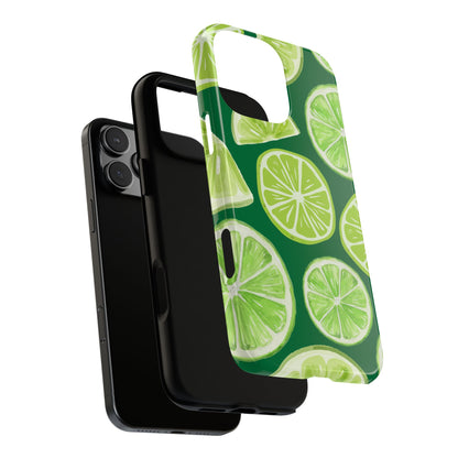 Lime Pattern Tough Phone Case - Vibrant Green Citrus Design with Fresh Summer Energy