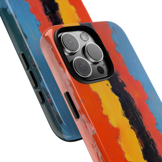 Abstract Brush Stripes - Bold Painterly Tough Phone Case