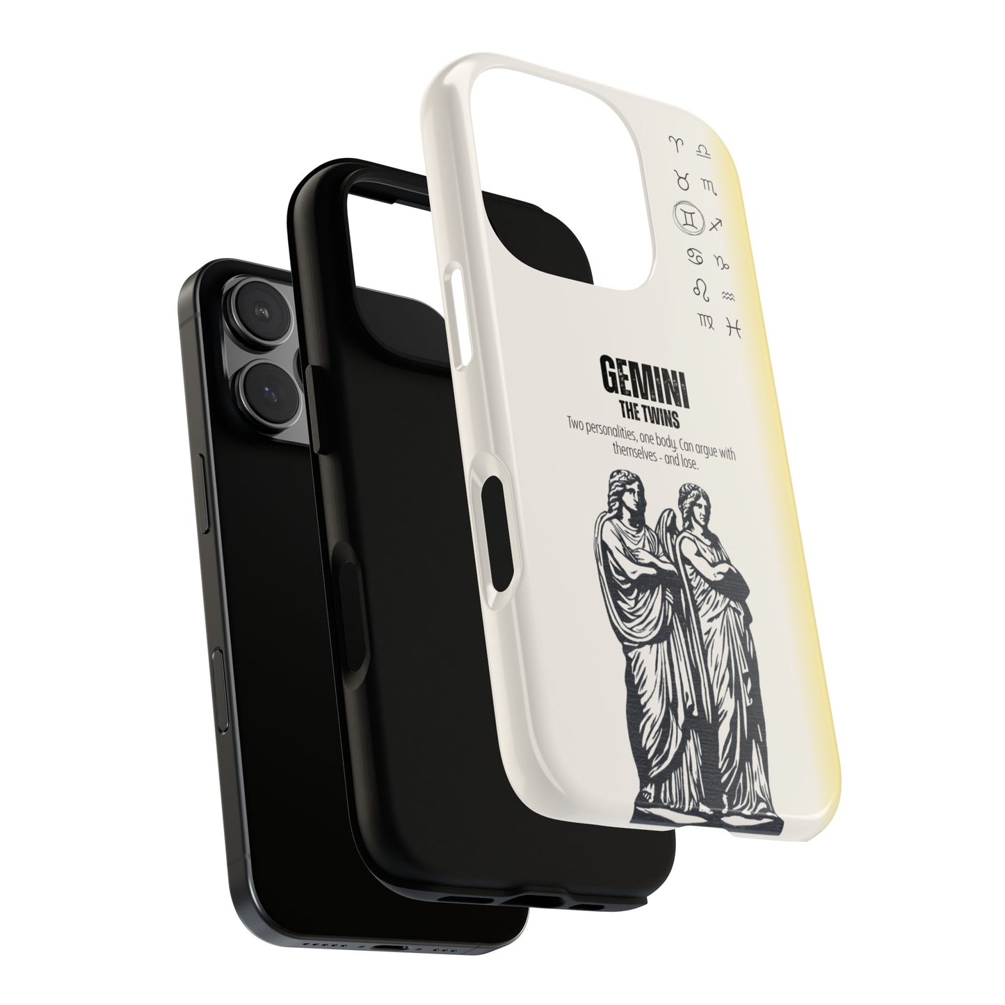 Gemini Phone Case - The Twins Zodiac Sign - Funny Astrology Humor Gift - Tough Dual Protection Cover