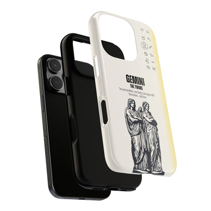 Gemini Phone Case - The Twins Zodiac Sign - Funny Astrology Humor Gift - Tough Dual Protection Cover