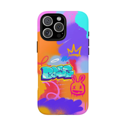 Boss Graffiti Tough Phone Case - Neon Street Art Style - Urban Spray Paint Design