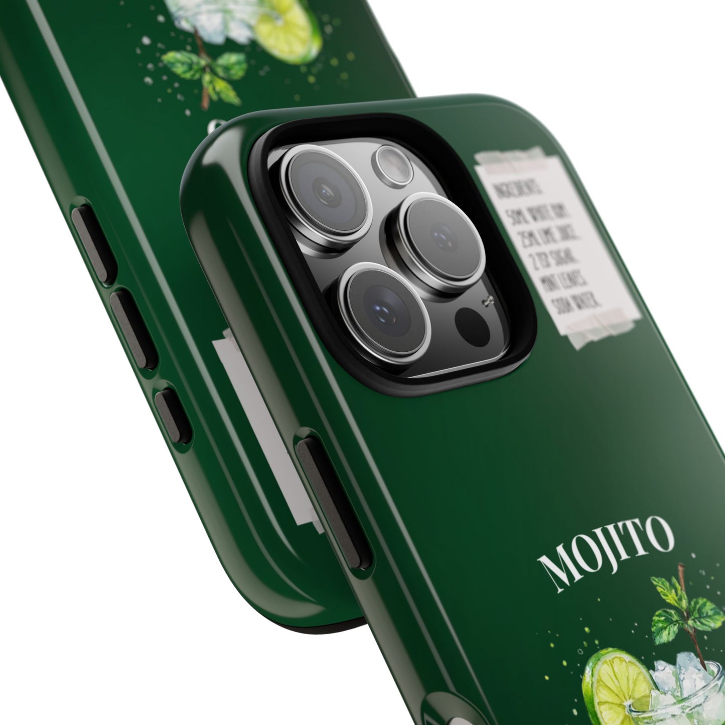 Mojito Cocktail Tough Phone Case - Sarcastic Funny Drink Recipe Cover for Popular Smartphones