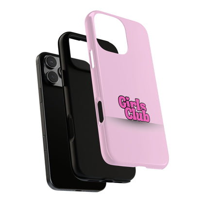 Girls Club Phone Case - Pink Gurly Aesthetic Retro Font