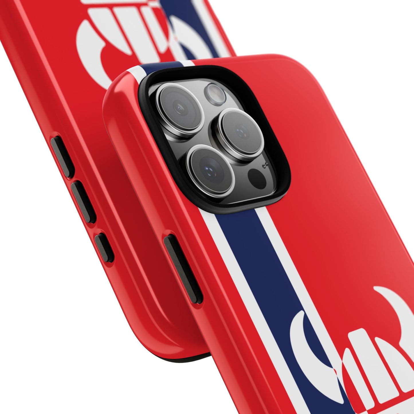 Norway Viking Two-Tone Tough Phone Case - Norwegian Flag Colours - Minimal Nordic Design