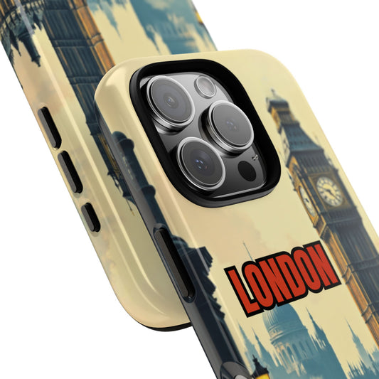 Vintage London Travel Poster Phone Case for Popular Smartphones