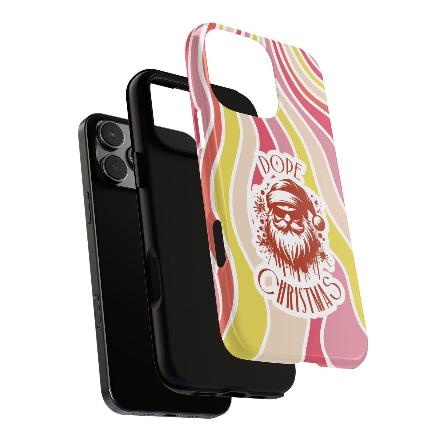 Dope Christmas Tough Phone Case - Retro Santa Graffiti Design for Holiday Vibes