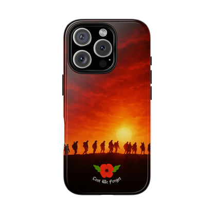 Lest We Forget – Soldiers at Sunset Tough Phone Case