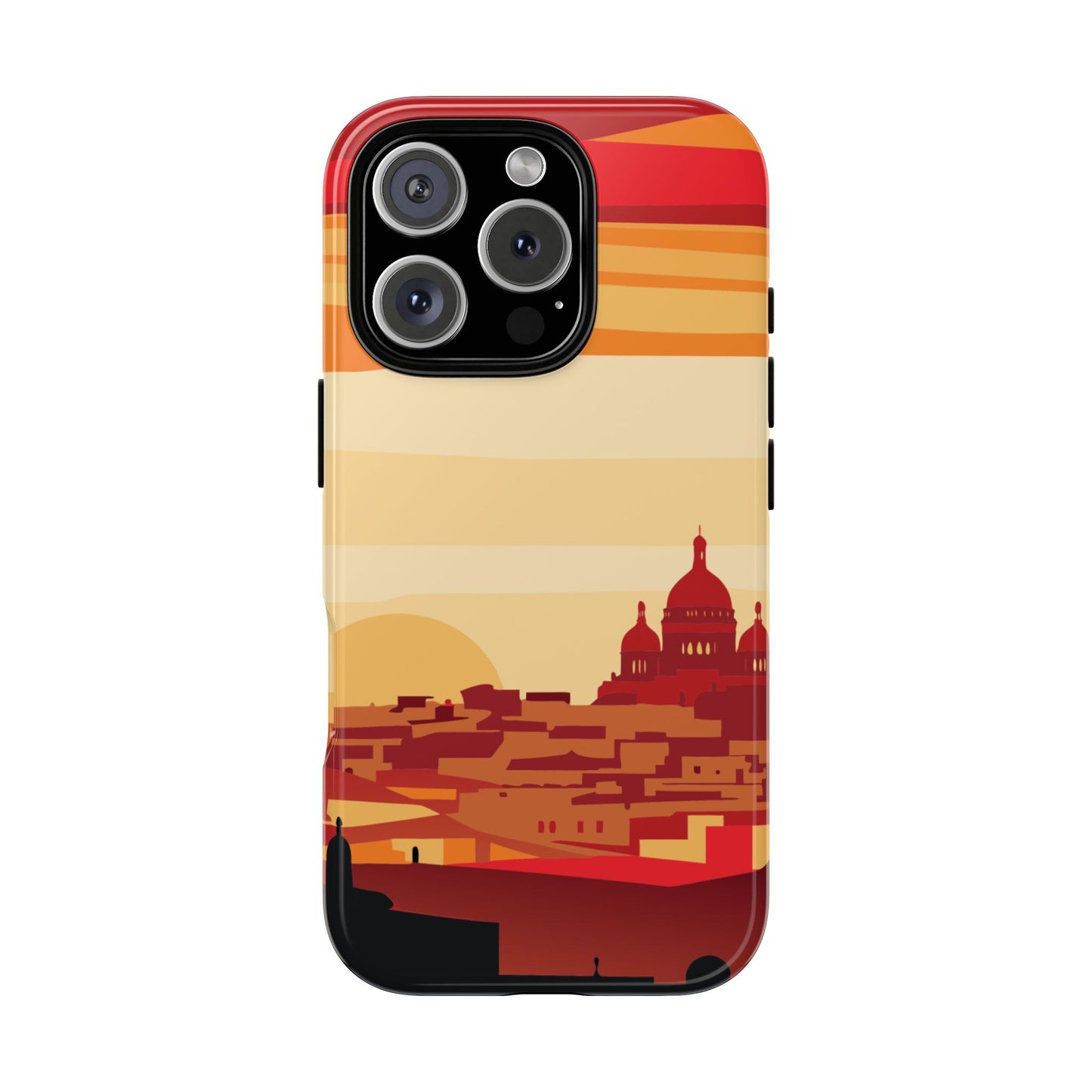 Sacré-Coeur Sunset Phone Case - Paris Basilica Skyline Design - Protective Tough Case for Popular Smartphones