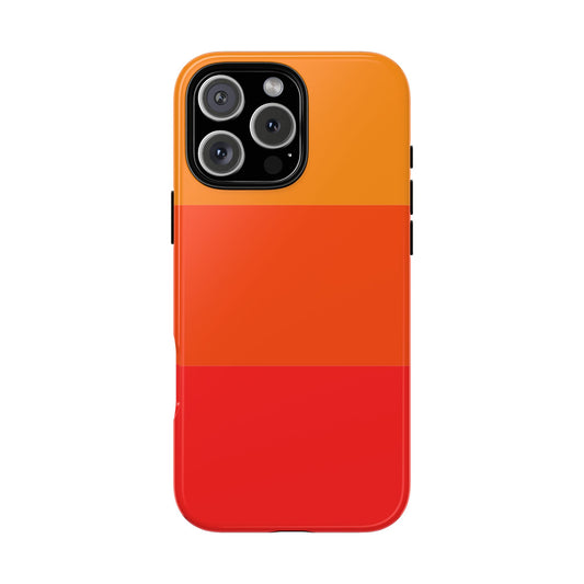 Abstract Orange Stripe Tough Phone Case - Bold Modern Color Layers