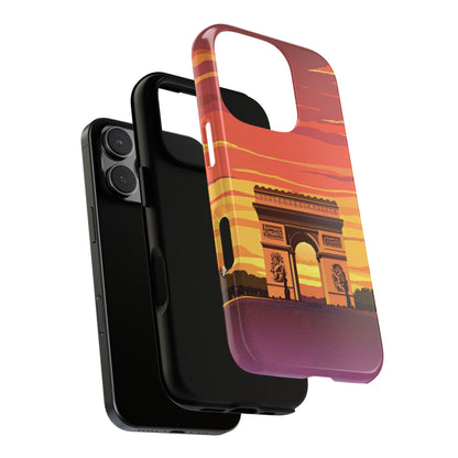 Arc de Triomphe Sunset - Paris Landmark Phone Case - France Skyline Tough iPhone & Samsung Cover