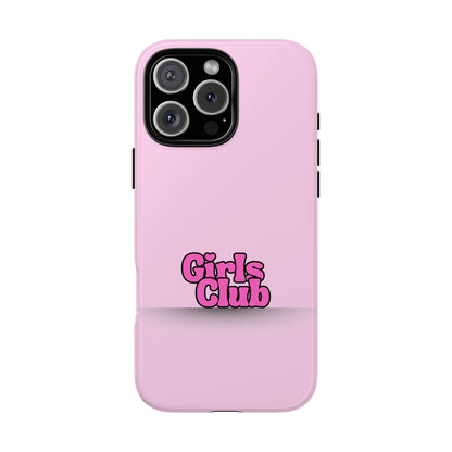 Girls Club Phone Case - Pink Gurly Aesthetic Retro Font