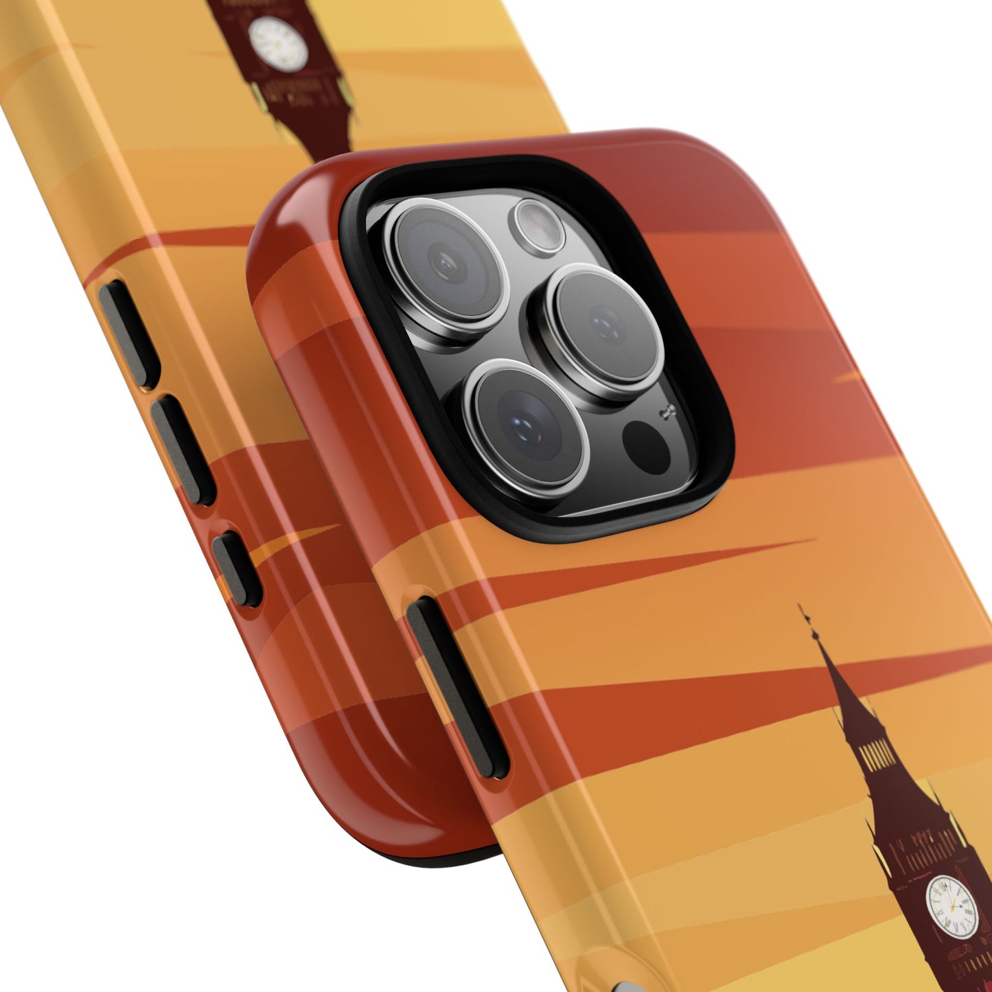 Big Ben Sunset Phone Case - London Landmark Skyline Design - Protective Tough Case for Popular Smartphones