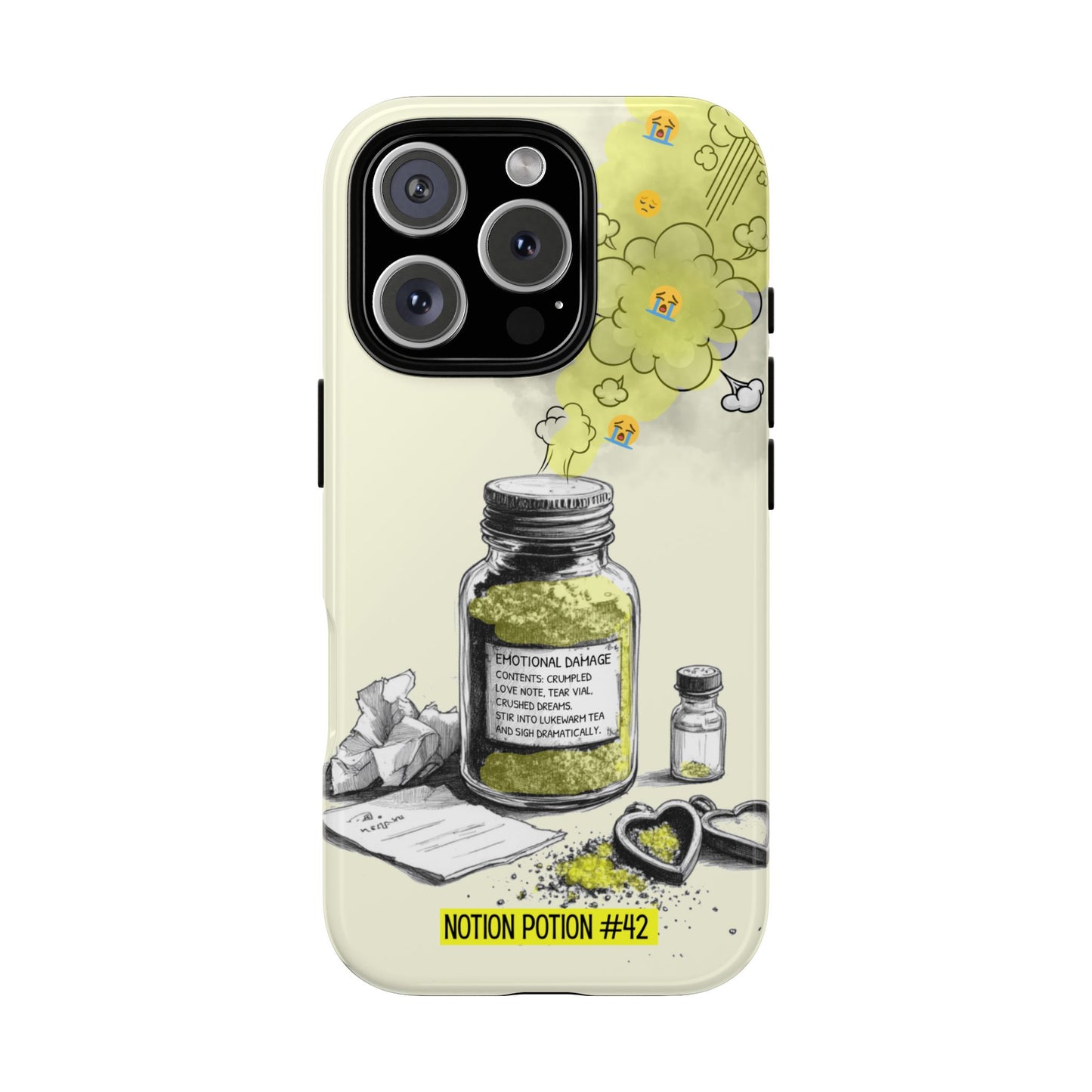 Emotional Damage Phone Case - Notion Potion #42 - Funny Magic Potion Jar Design - Tough Case for Popular Smartphones
