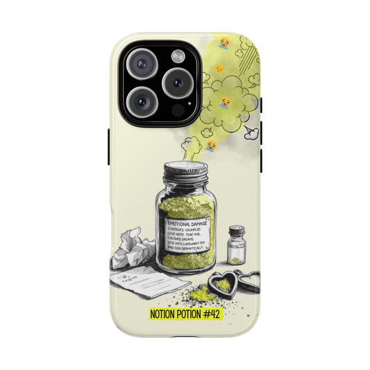 Emotional Damage Phone Case - Notion Potion #42 - Funny Magic Potion Jar Design - Tough Case for Popular Smartphones