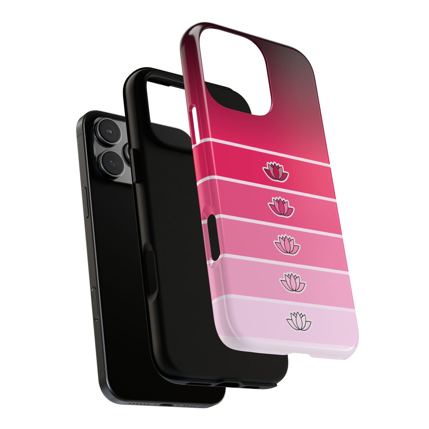 Red Lotus Abstract Phone Case - Bold Minimalist Tough Case for Popular Smartphones